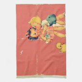 Retro Valentijn Kitsch  Kinderen Theedoek (Verticaal)