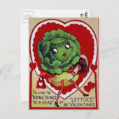 Retro Valentijn Sla Briefkaart (Voorkant / Achterkant)