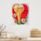 Retro Valentijn Valentijn poster (Keuken)