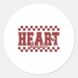 Retro Valentijn Vibes Heart Breaker Anti-valentijn Ronde Sticker