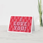 Retro Valentijn waar ik van hou Kaart (Voorkant)