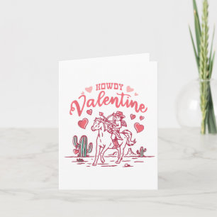 Retro Valentijn Westerse Valentijnskleding Howdy V Kaart