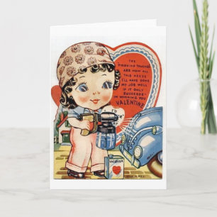 Retro-Valentijnsdag Feestdagen Kaart