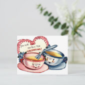  retro-Valentijnsdag Feestdagenkaart (Staand voorkant)