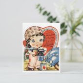 Retro-Valentijnsdag Feestdagenkaart (Staand voorkant)