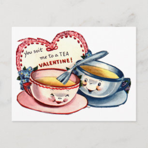 retro-Valentijnsdag Feestdagenkaart
