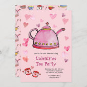 Retro Valentijnsdag Galentines Tea Dames Lunch Kaart (Voorkant / Achterkant)