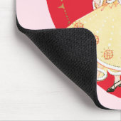 Retro Valentijnsdag,  harlekijn en hart Muismat (Hoek)