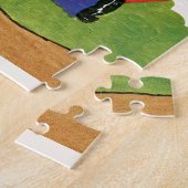 Retro Valentijnsdag,  Hobo Boy Hart Legpuzzel (Zijkant)