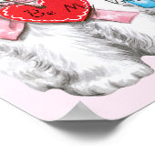  retro Valentijnsdag katten, pluizige Kittens Poster (Hoek)