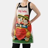 Retro Valentijnsdag, meisje en jongen in de auto Schort (Insitu)