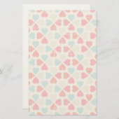 Retro Valentijnsdag Patroon Briefpapier (Voorkant / Achterkant)