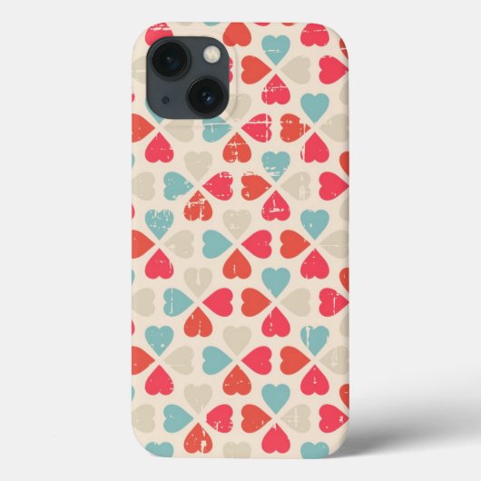 Retro Valentijnsdag Patroon Case-Mate iPhone Case (Achterkant)