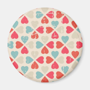 Retro Valentijnsdag Patroon Magneet
