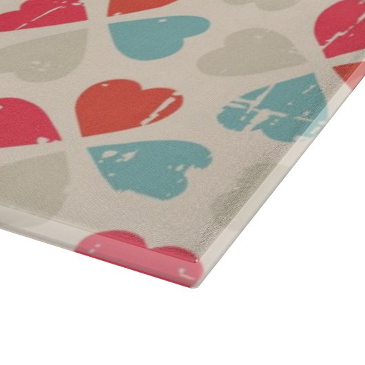 Retro Valentijnsdag Patroon Snijplank (Hoek)