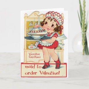 Retro Valentijnsdag verzonden Feestdagen Kaart