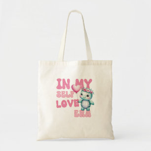 Retro Valentijnsdag Zelfliefde Schildpad Tote Bag