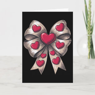 Retro Valentijnshart Coquette Strik Voor Vrouwen M Kaart