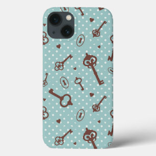 Retro Valentijnsleutels iPhone 13 Hoesje