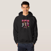 Retro Valentine Vibes Horror Characters Hoodie (Voorkant volledig)