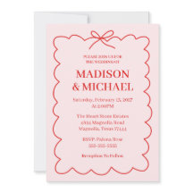 Retro Valentine Wedding Red Pink