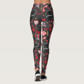Retro Valentine's Day Love Doodles Leggings (Achterkant)