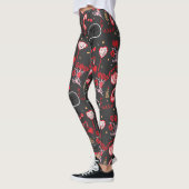 Retro Valentine's Day Love Doodles Leggings (Links)