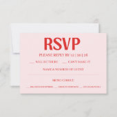 Retro Valentine's RSVP Wedding Reply Card (Devant)