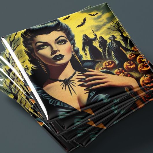 Retro Vampier Meisje Magneet