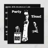 Retro Vampire Boo Party Time Trick-or-Treater Kaart (Voorkant / Achterkant)