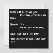 Retro Vampire Boo Party Time Trick-or-Treater Kaart (Achterkant)