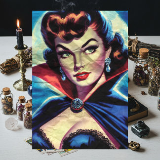 Retro Vampire Pin-up Tissuepapier