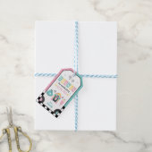 Retro van 50 seconden - Dank u Labels, 50 seconden Cadeaulabel (Met Touw)