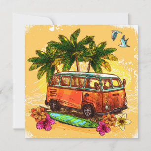 Retro Van Feestdagenkaart