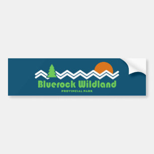 Retro van het provinciepark Bluerock Wildland Bumpersticker