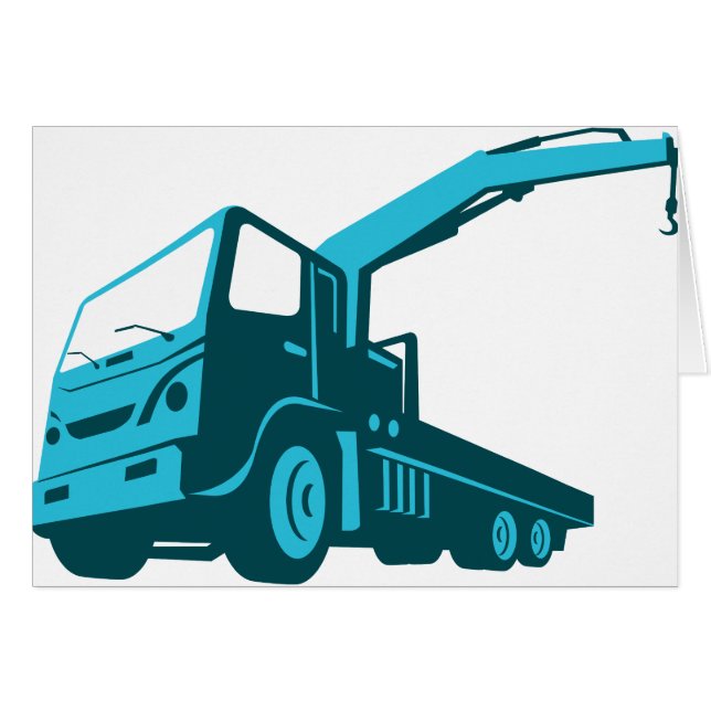 retro van kraankraan (Voorkant Horizontaal)