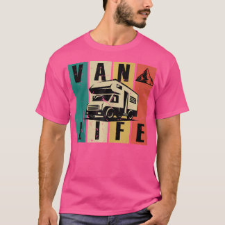 Retro Van Life Camping Adventure voor Heren A T-shirt
