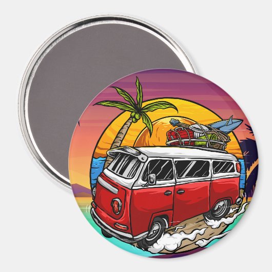 Retro Van Magnet (Recto/Verso)