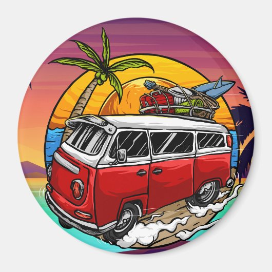 Retro Van Magnet (Devant)
