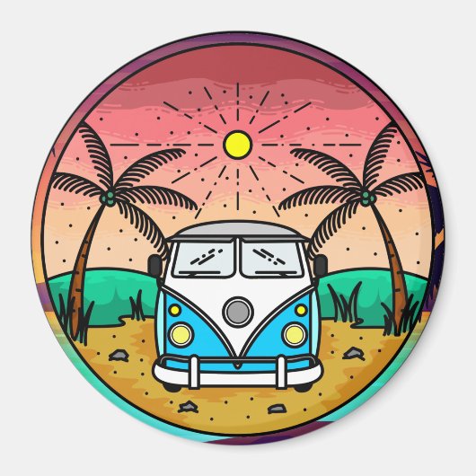 Retro Van Magnet (Devant)