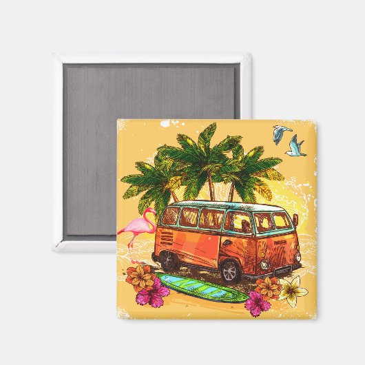 Retro Van Magnet (Recto/Verso)