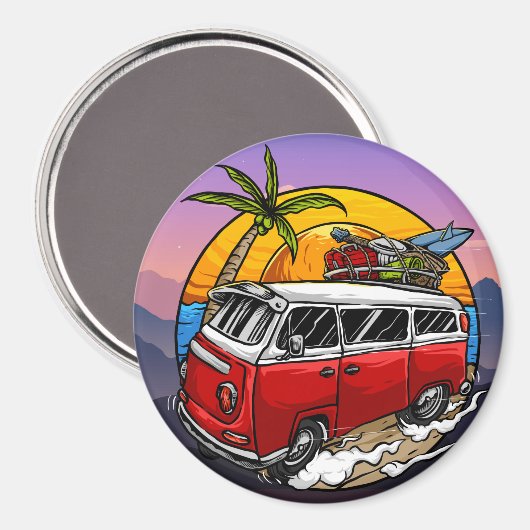 Retro Van Magnet (Recto/Verso)
