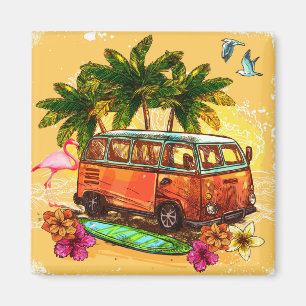 Retro van Magnet Magneet