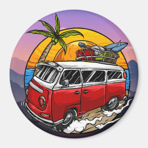 Retro Van Magnet Magneet