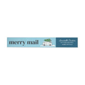 Retro Van Merry Mail Kerstboom Sneeuw Winter (Individueel)