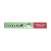Retro Van Merry Mail Kerstmis Groen en Rood (Individueel)