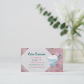 Retro Vanilla Ice Cream - aangepaste Visitekaartje (Staand voorkant)