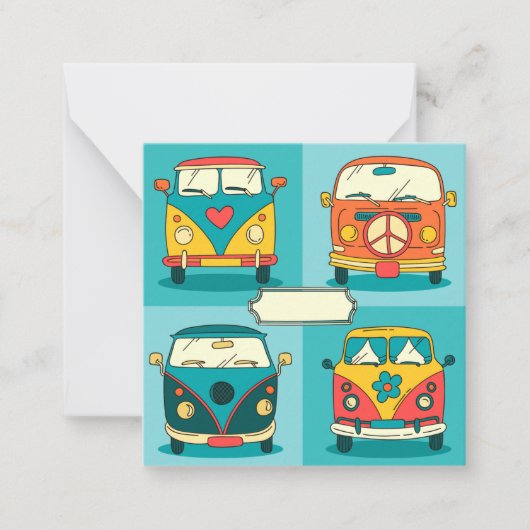 Retro Vans Notitiekaartje (Voorkant)