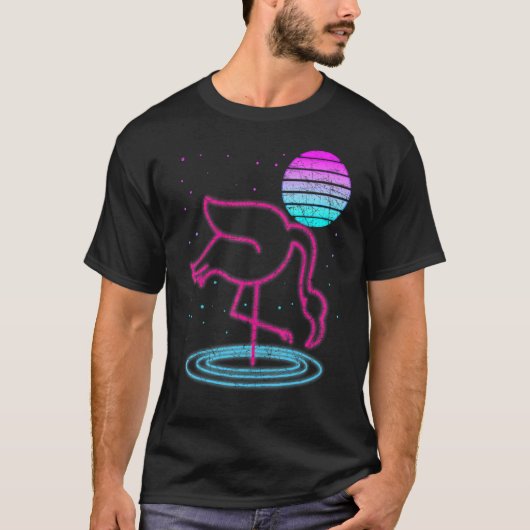 Retro Vaporwave 90s Exotische Vogelliefhebber Synt T-shirt (Voorkant)