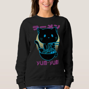 Retro Vaporwave Aesthetische kool Kitten Cat 80s 9 Trui